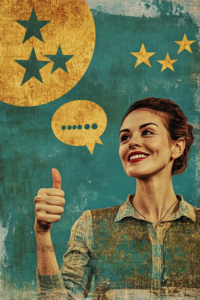 American woman giving thumbs up after positive security loan experience